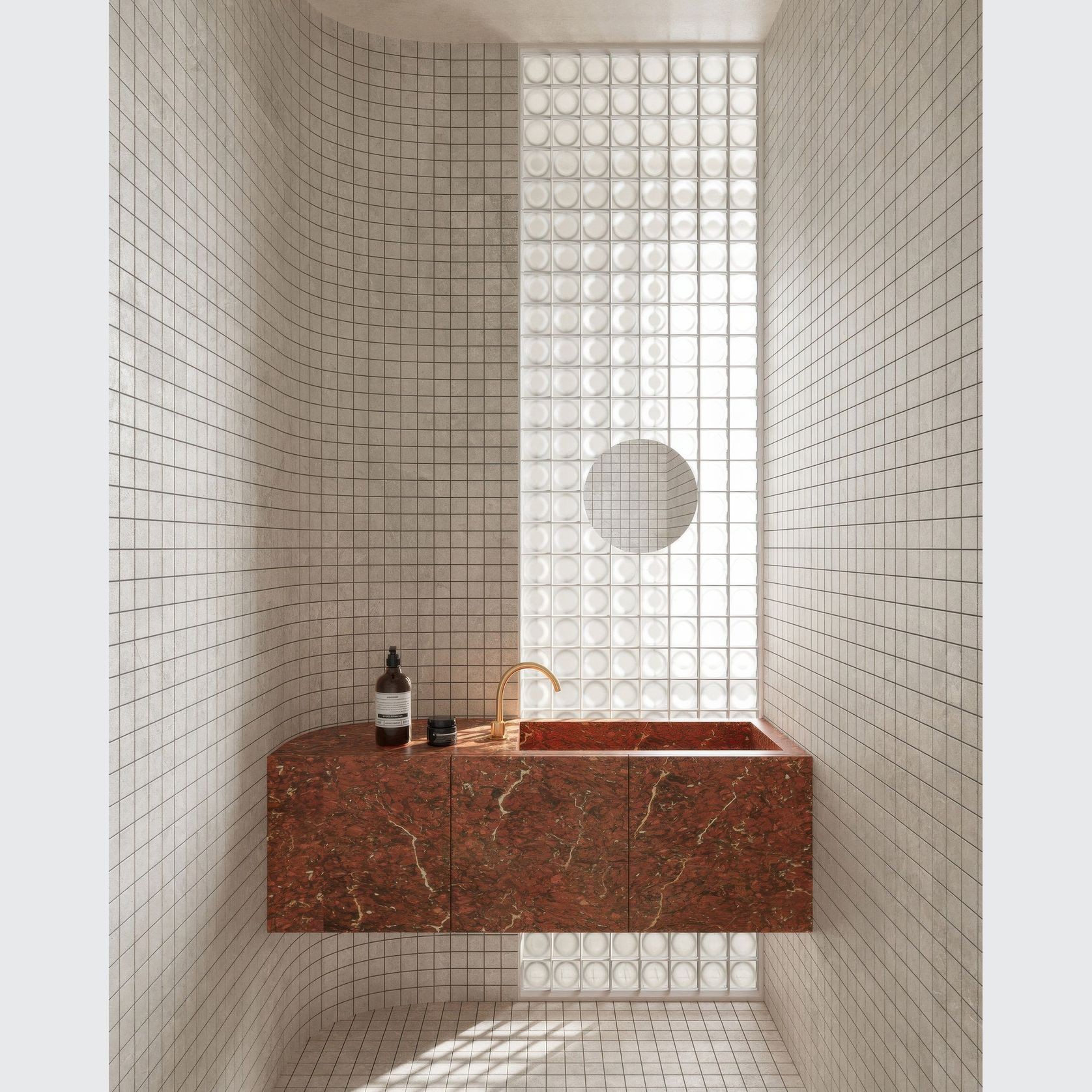 Arctic Tundra Ivory Matt Square Mosaic 48mm gallery detail image