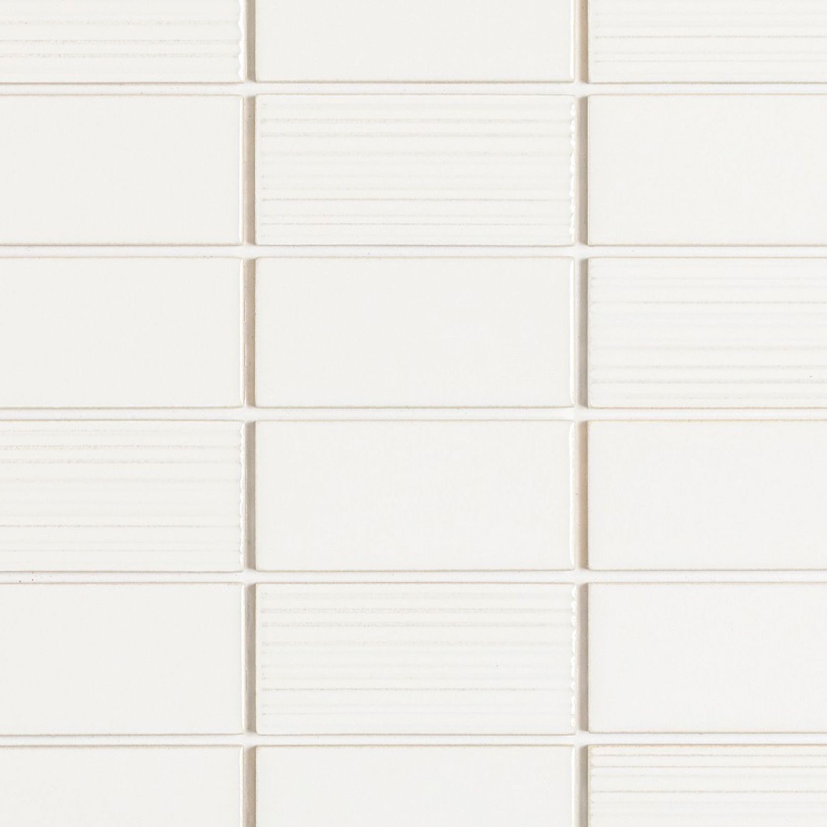 Maze White Mosaic Tile gallery detail image