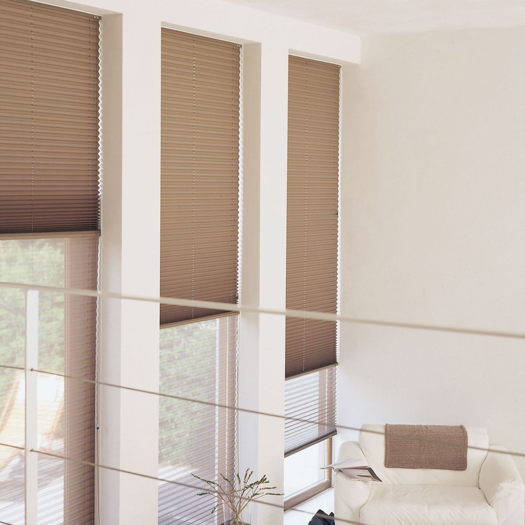 Twin Motorised Pleated Blind | Pleated Blinds gallery detail image