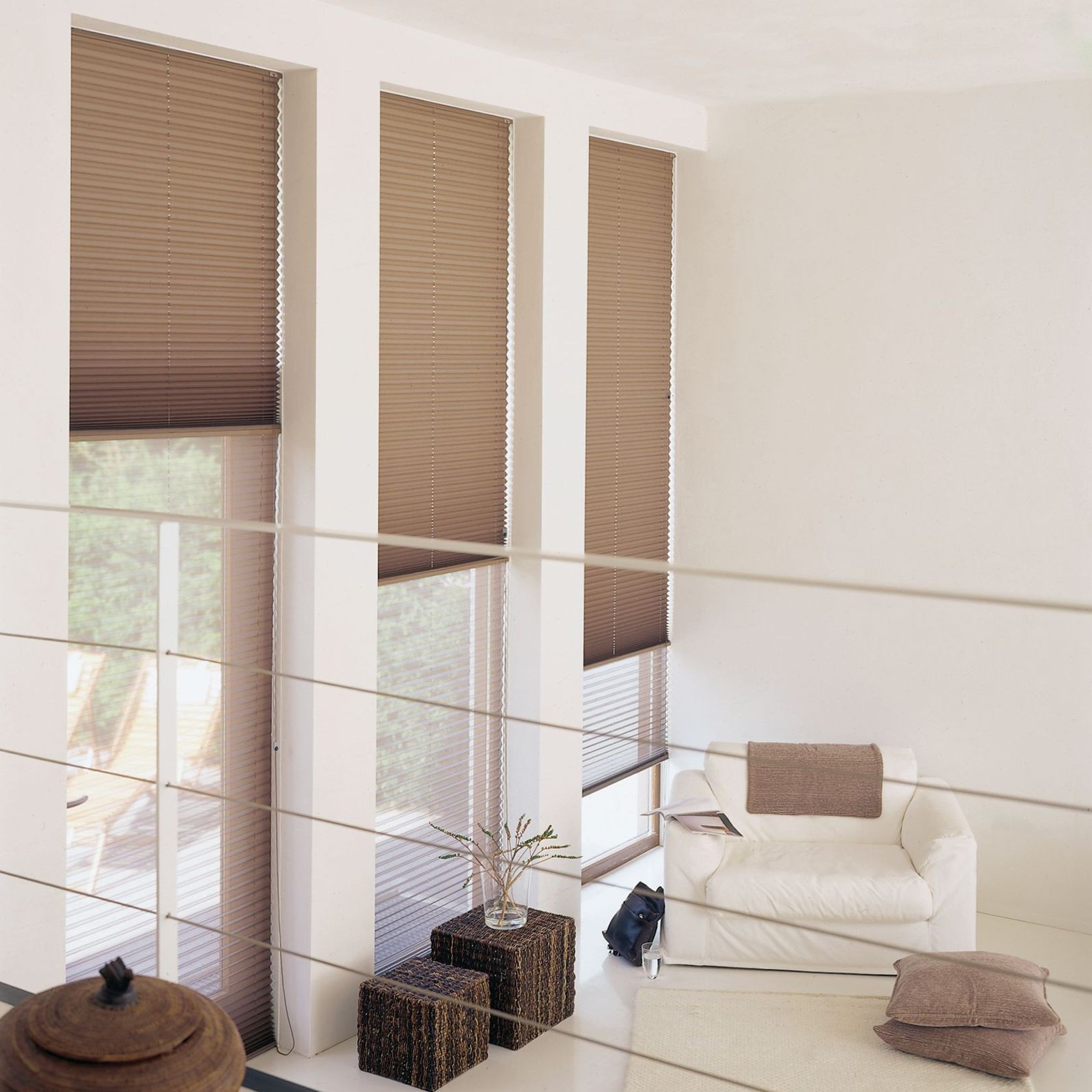 Twin Motorised Pleated Blind | Pleated Blinds gallery detail image