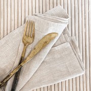 100% French Flax Linen Napkin- Set of 4 Natural Oat gallery detail image