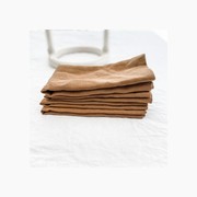 100% French Flax Linen Napkin- Set of 4 Ginger gallery detail image