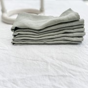 100% French Flax Linen Napkin- Set of 4 Sage gallery detail image