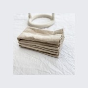 100% French Flax Linen Napkin- Set of 4 Natural Oat gallery detail image