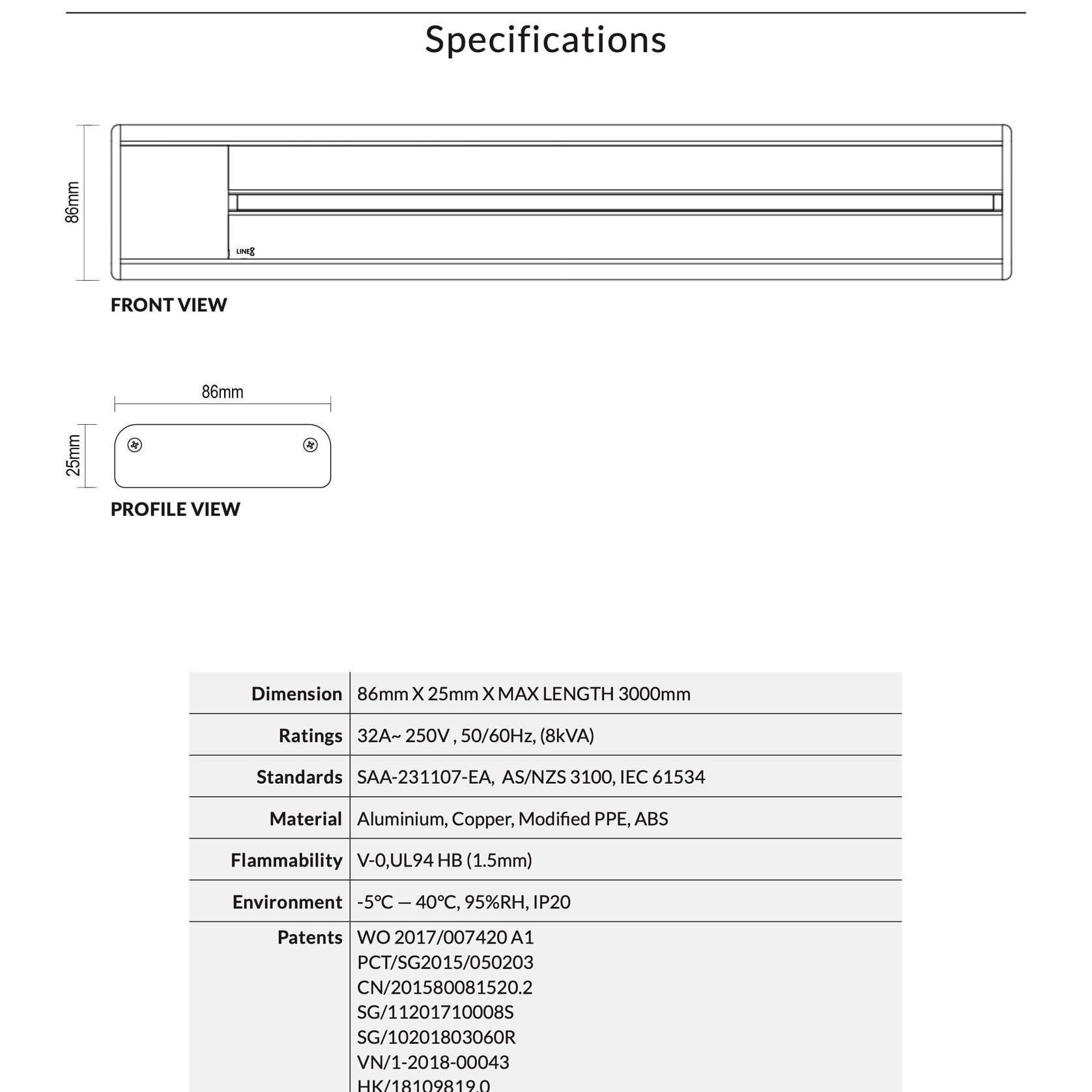Line8 Power Track and Power Sockets gallery detail image