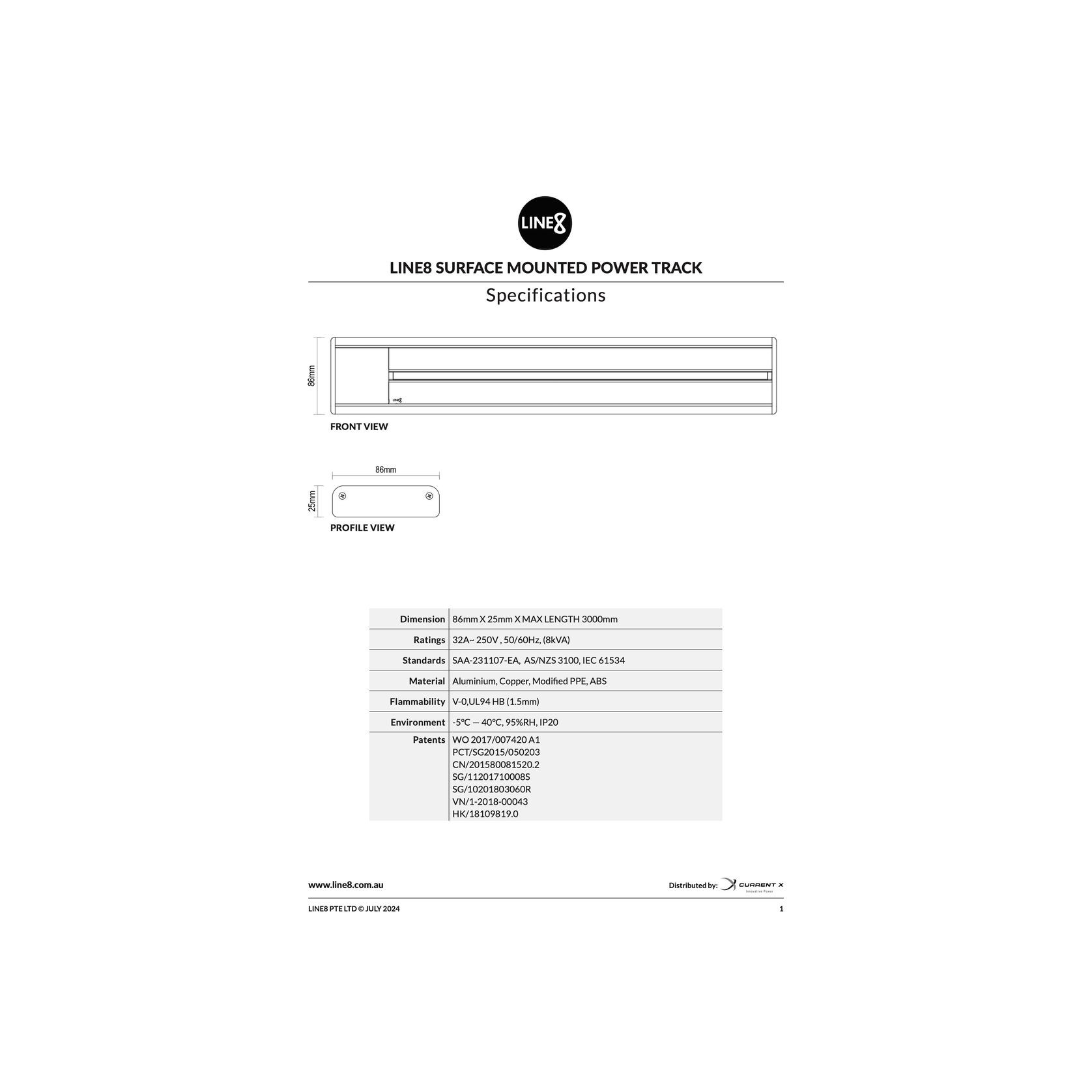 Line8 Power Track and Power Sockets gallery detail image