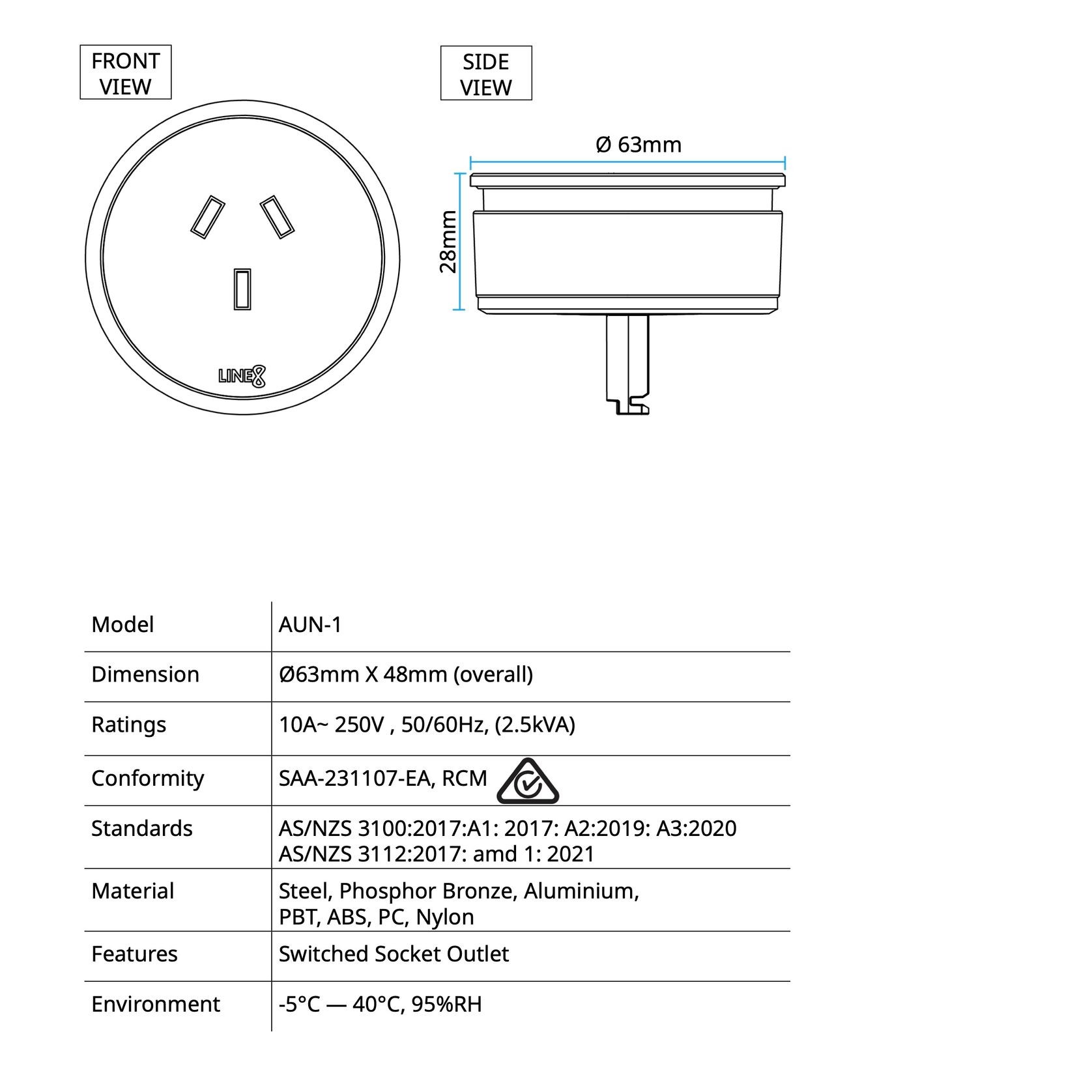 Line8 Power Track and Power Sockets gallery detail image