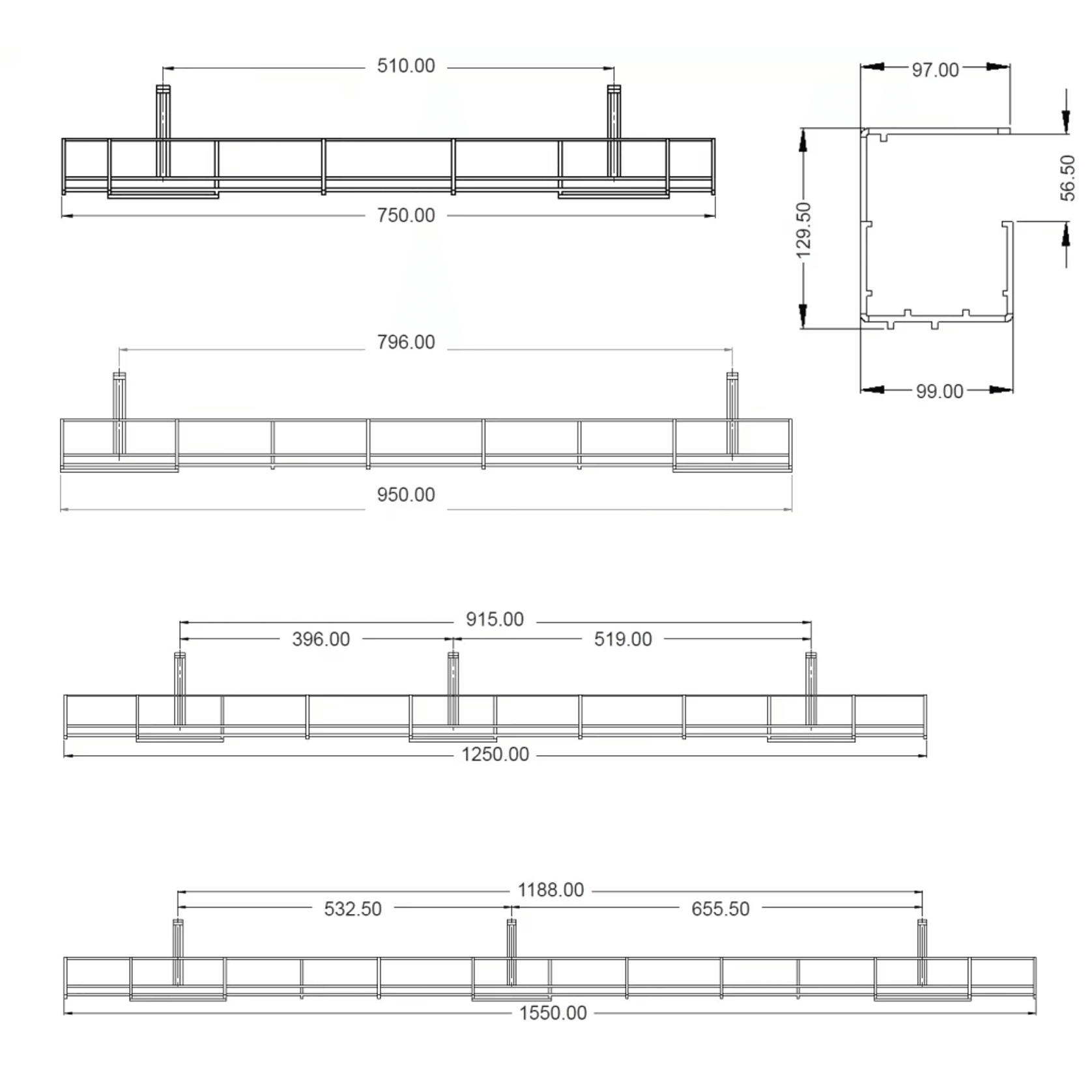 Prodigy Under Desk Cable Management gallery detail image