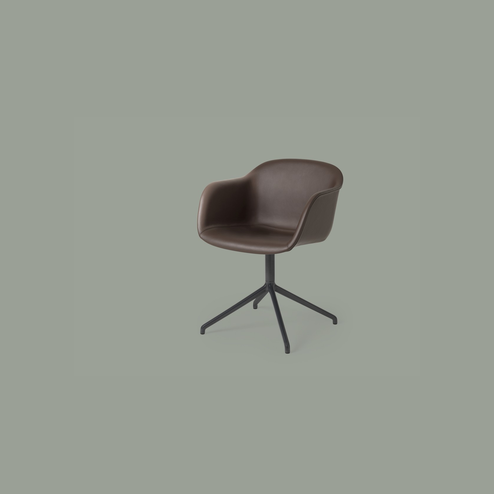 Fiber Swivel Base Upholstered Swivel Chair gallery detail image