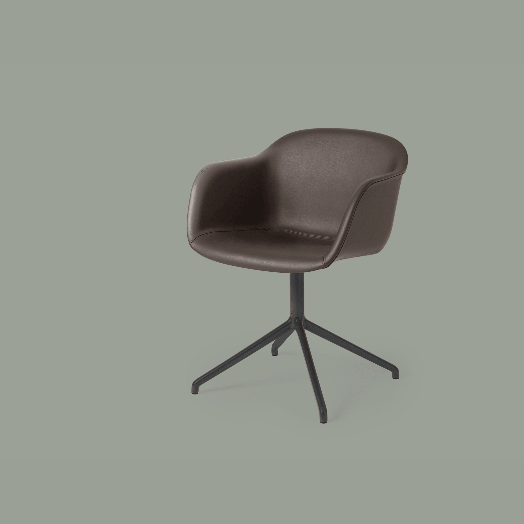 Fiber Swivel Base Upholstered Swivel Chair gallery detail image