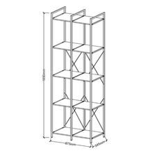 Axel 2PCE Shelving Unit Tall | Black Steel & Natural gallery detail image
