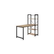 Axel 2-in-1 Desk & Shelving Unit  Black Steel & Natural gallery detail image