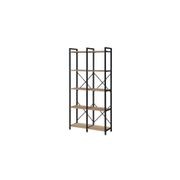 Axel 2PCE Shelving Unit Tall | Black Steel & Natural gallery detail image