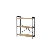 Axel Main Shelving Unit short | Black Steel & Natural gallery detail image