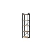 Axel Modular Main Shelving Unit | Black Steel & Natural gallery detail image