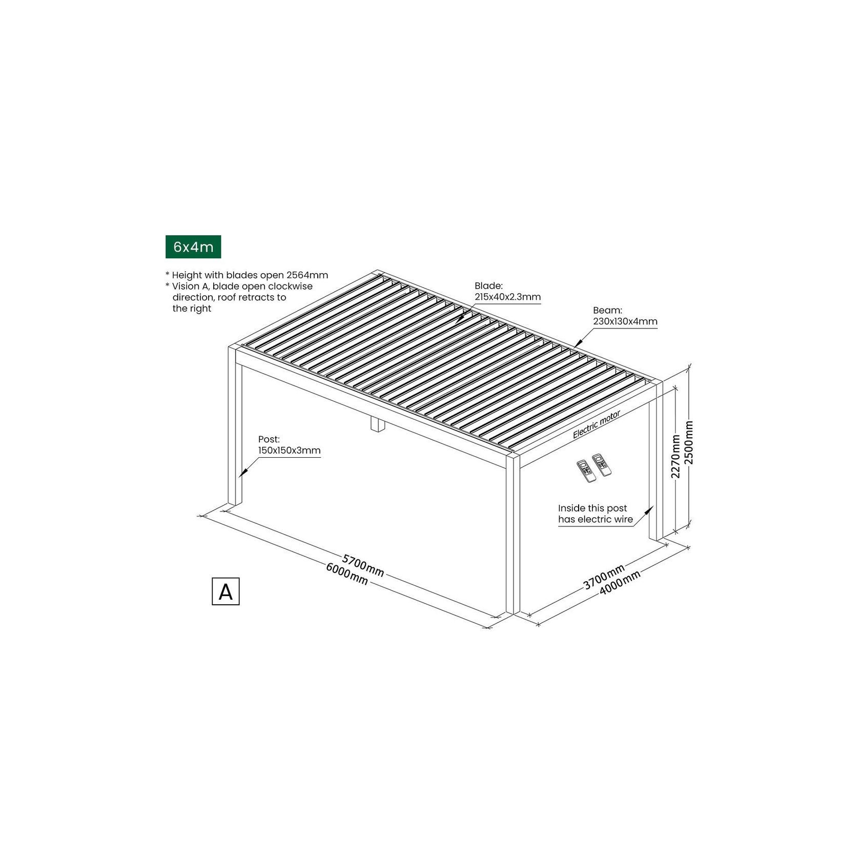 Mediterranean-PRO MAX Motorised Retractable Louvre Roof System gallery detail image