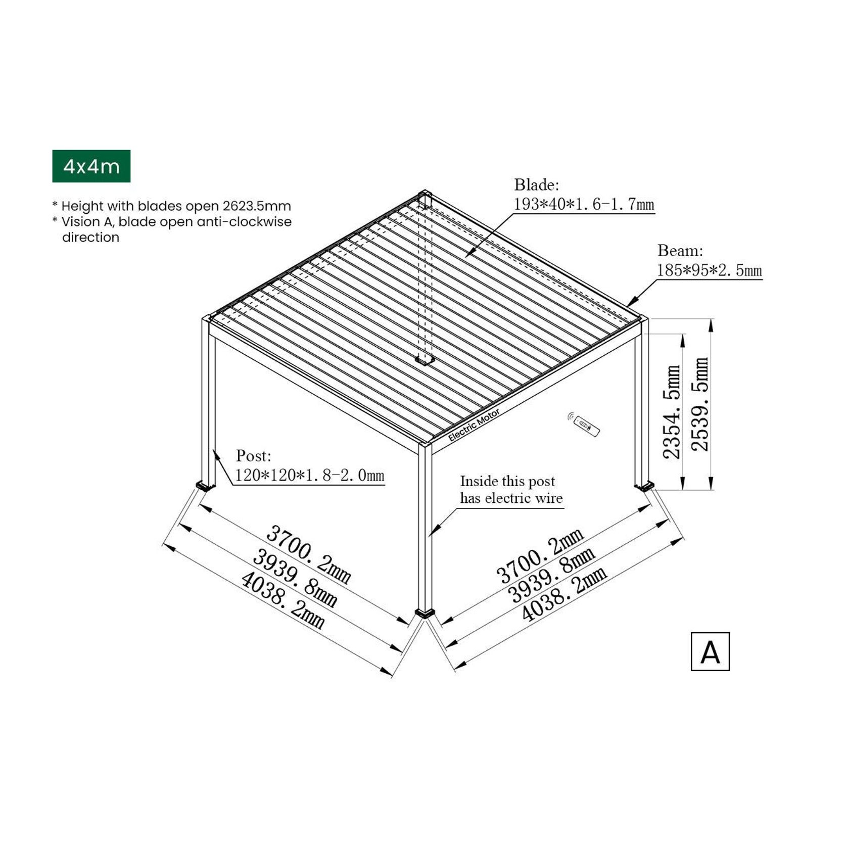 Caribbean Motorised Freestanding Louvre Roof Aluminium Pergola gallery detail image