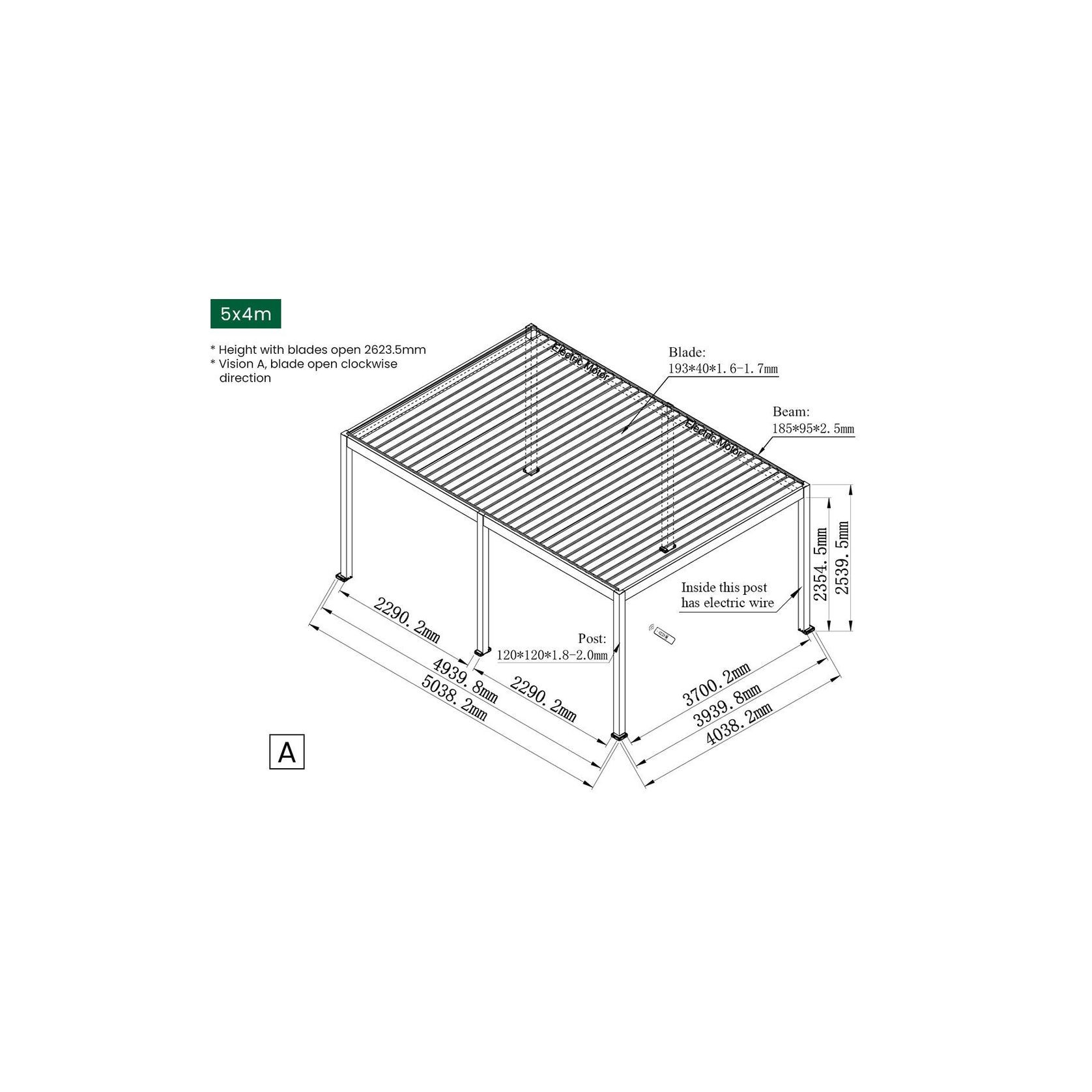 Caribbean Motorised Freestanding Louvre Roof Aluminium Pergola gallery detail image