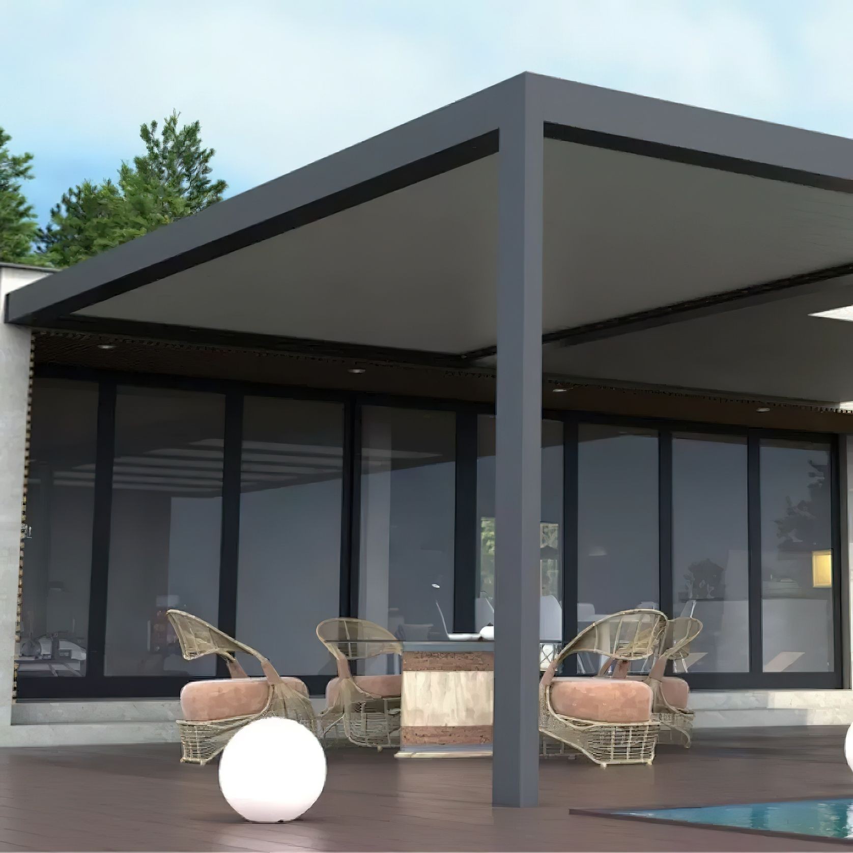 Med Opra Retractable Louvre Roof gallery detail image