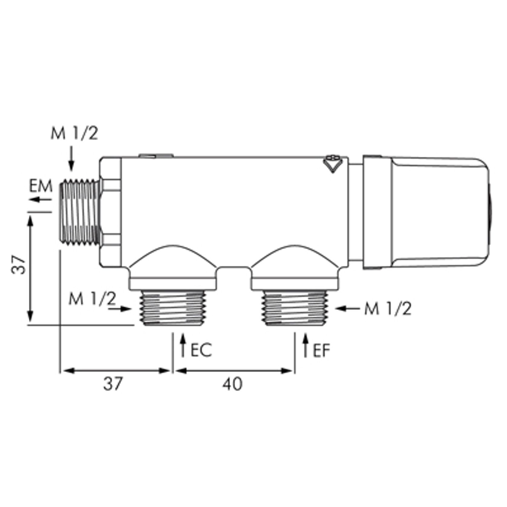 Delabie Premix Compact Thermostatic Mixing Valve gallery detail image