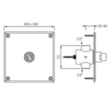 Delabie Tempostop Time Flow Urinal Valve gallery detail image