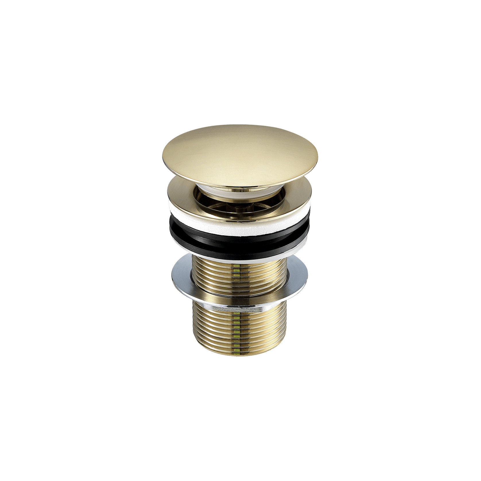 Clikclak Pop-Up Dome Waste Brushed Gold gallery detail image