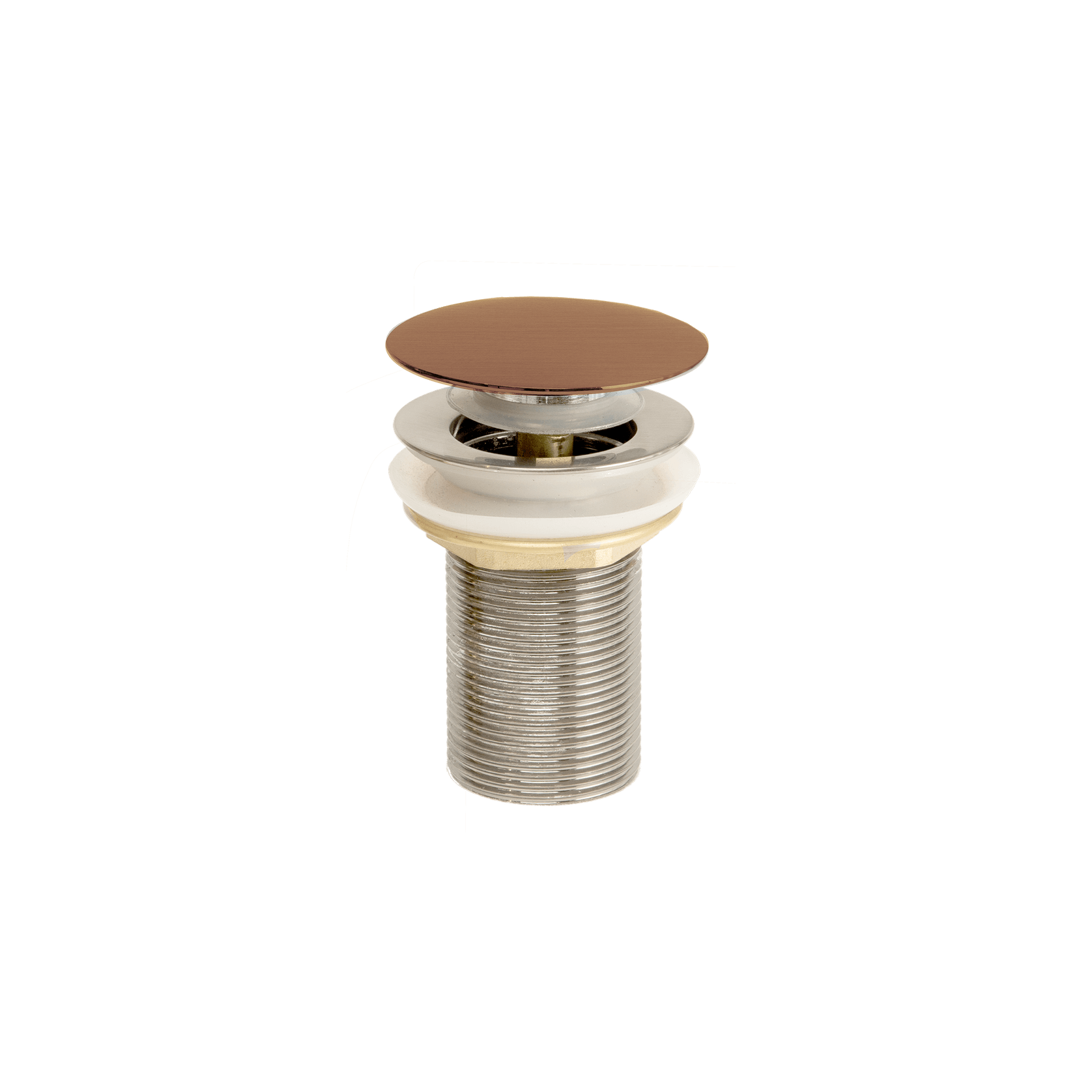 Clikclak Overflow Pop-Up Dome Waste Brushed Copper gallery detail image