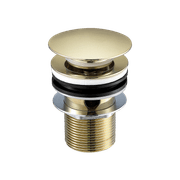 Clikclak Overflow Pop-Up Dome Waste Brushed Gold gallery detail image