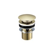 Clikclak Overflow Pop-Up Dome Waste Brushed Gold gallery detail image