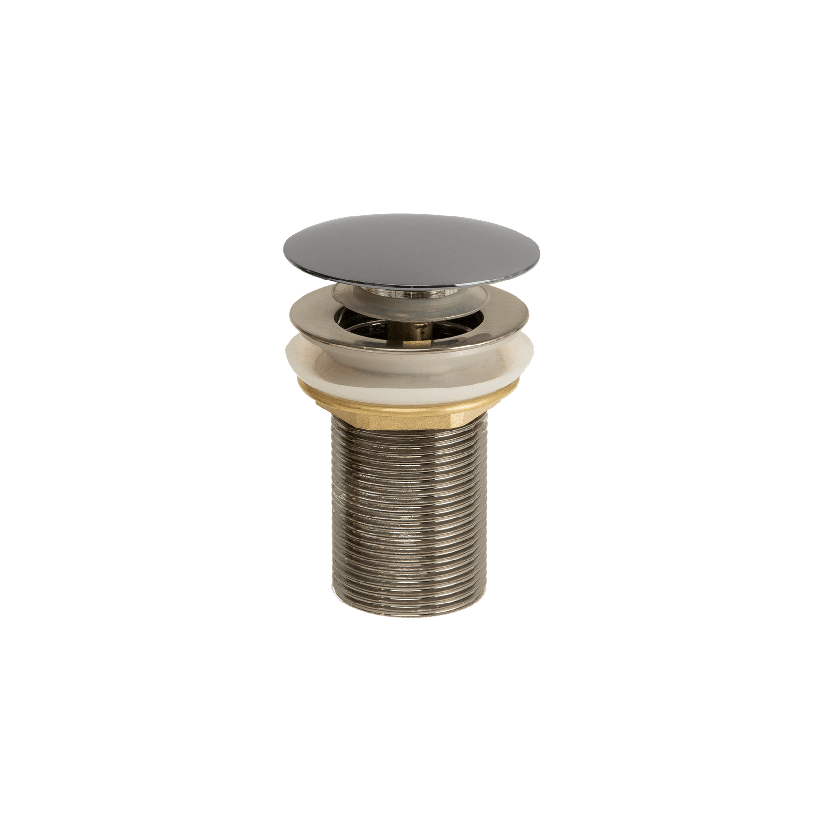 Clikclak Overflow Pop-Up Dome Waste Gun Metal gallery detail image