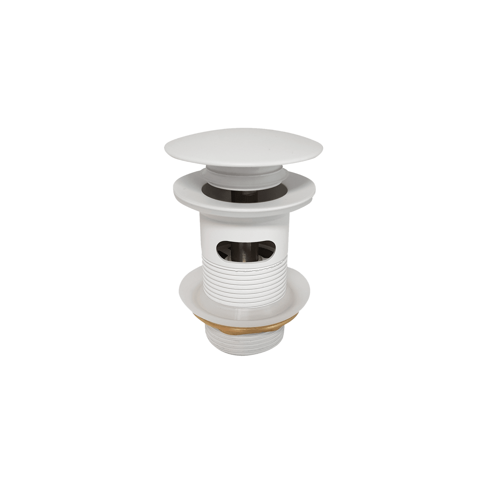 Clikclak Overflow Pop-Up Dome Waste Gloss White gallery detail image