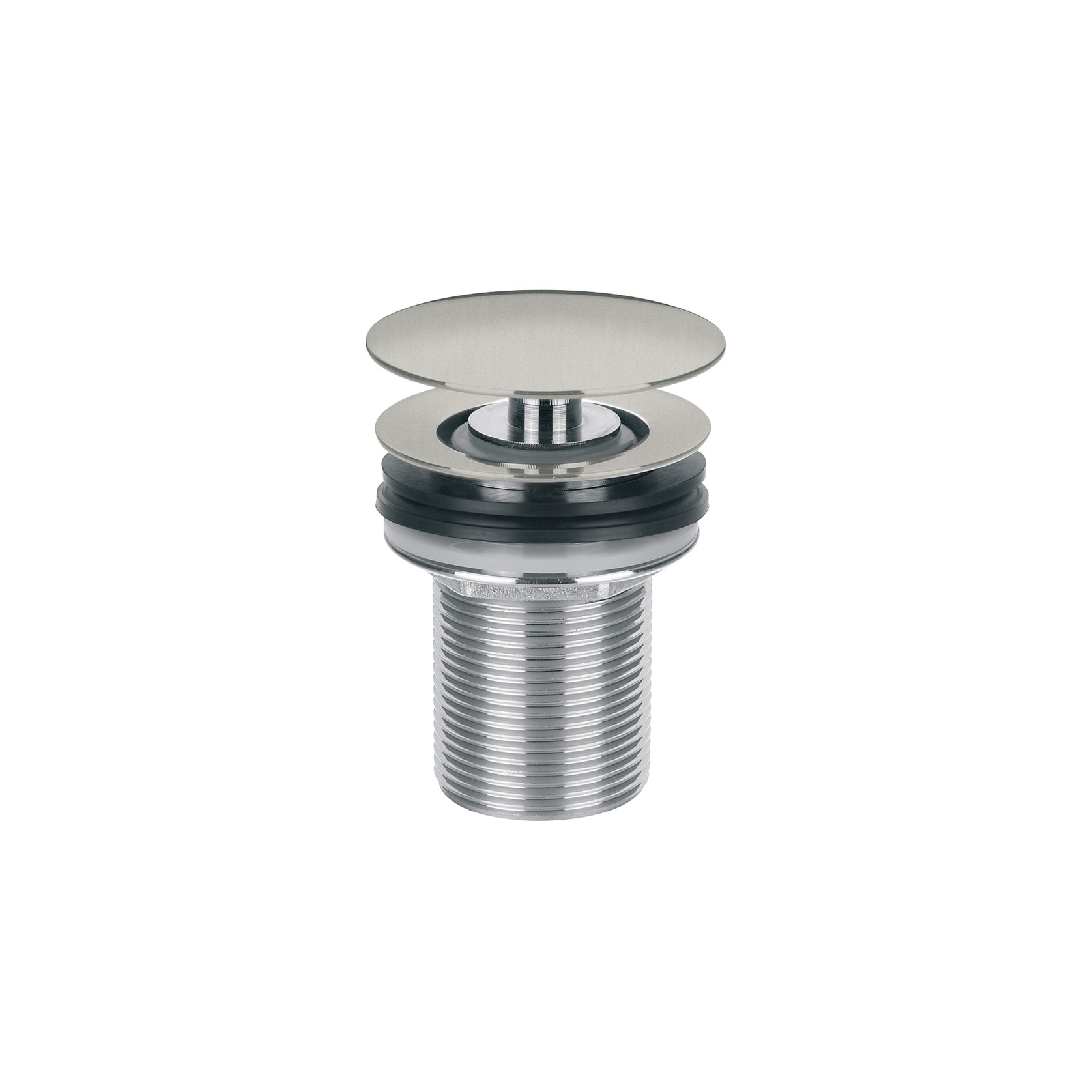 Clikclak Overflow Pop-Up Dome Waste Brushed Stainless gallery detail image