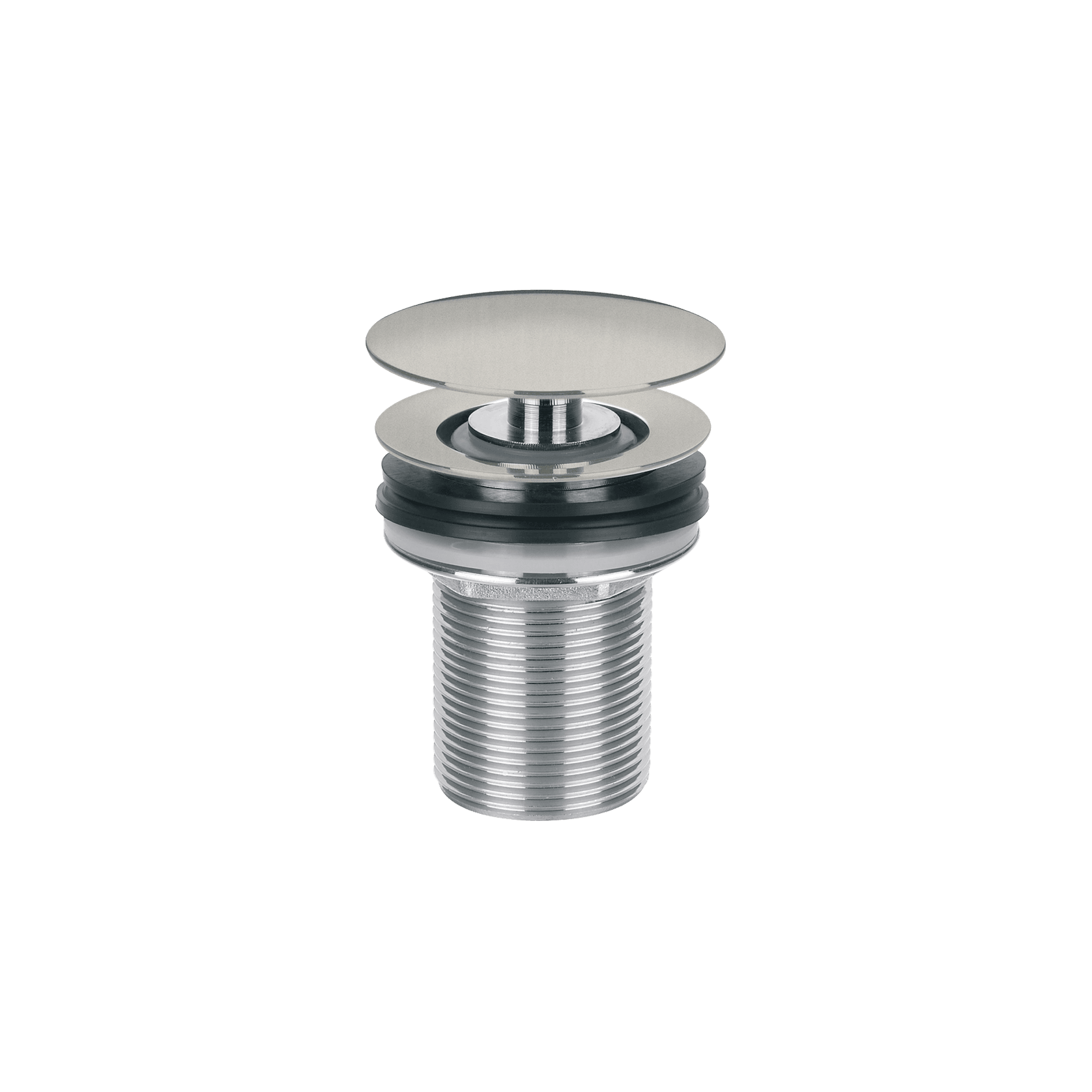 Clikclak Overflow Pop-Up Dome Waste Brushed Stainless gallery detail image