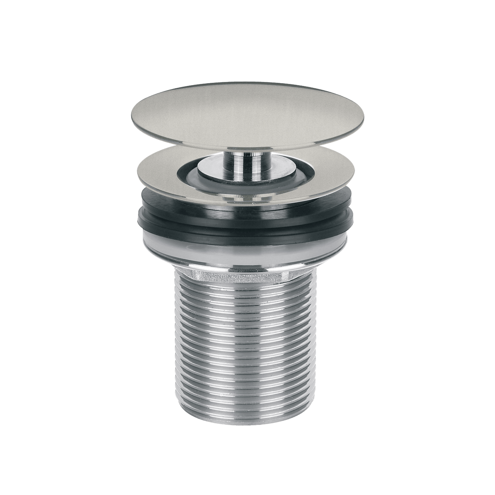 Clikclak Overflow Pop-Up Dome Waste Brushed Stainless gallery detail image