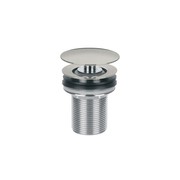 Clikclak Overflow Pop-Up Dome Waste Brushed Stainless gallery detail image