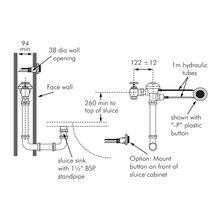 Zurn Recess Mounted Sluice Sink Flush Valve gallery detail image