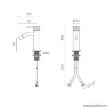 Oli 316 Bidet Mixer With Linea Handle gallery detail image