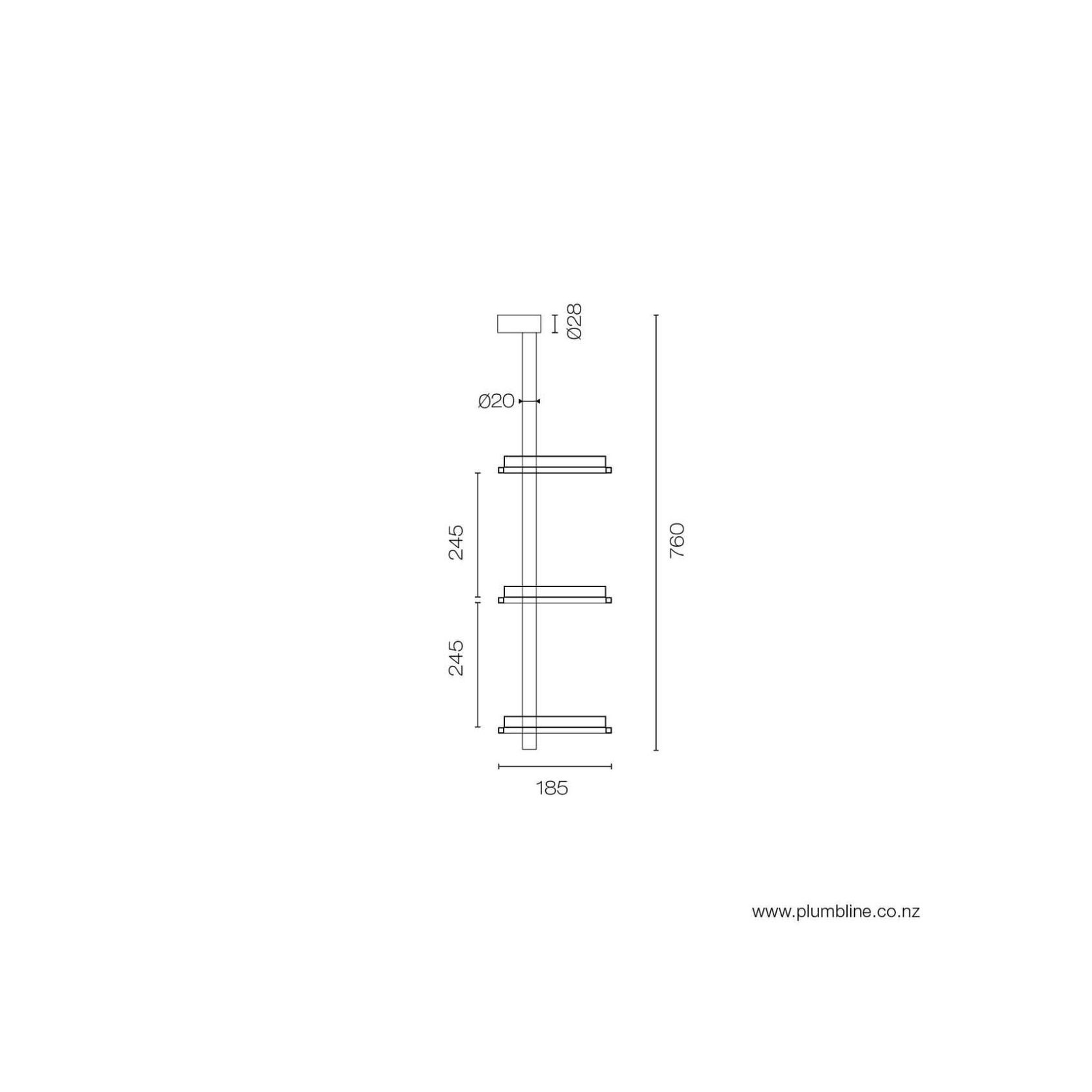 Progetto 3 Tier Shower Caddy gallery detail image