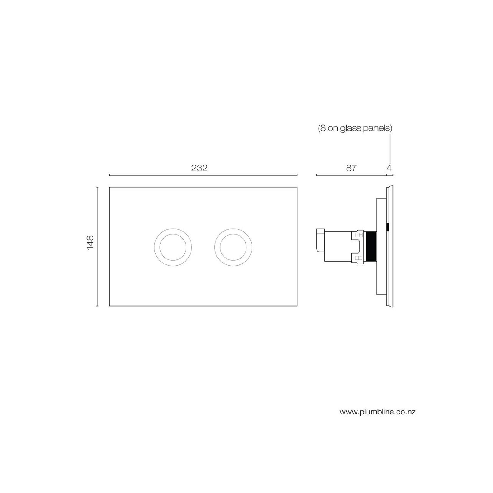 Mod Flush Panel White Glass/Chrome gallery detail image