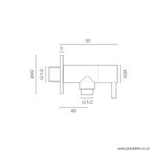 Swiss Deluxe Angle Valve 15mm gallery detail image