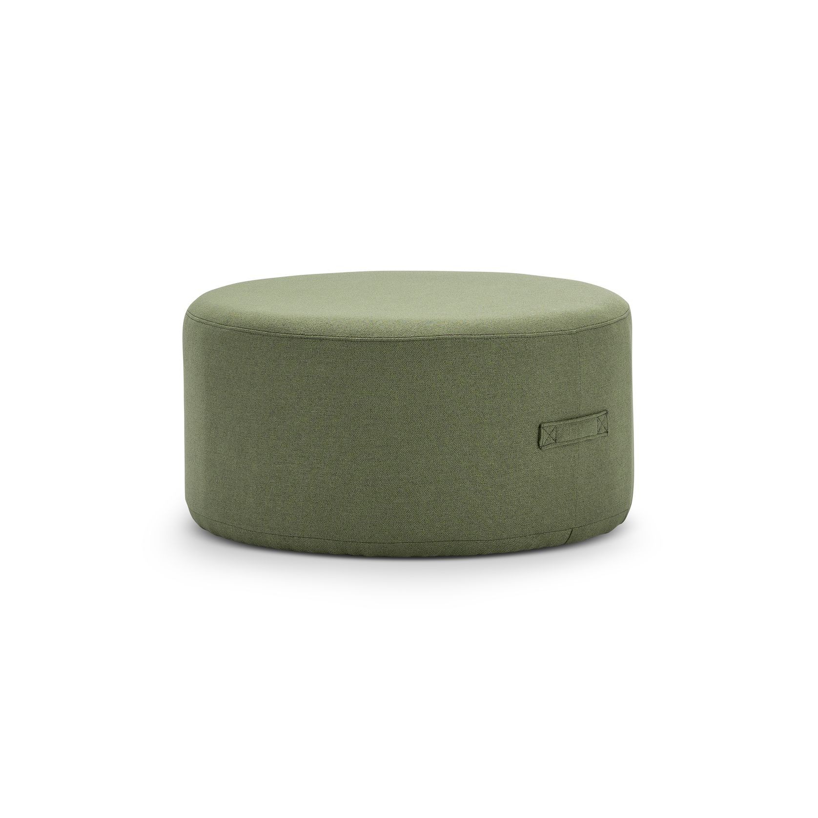 Halle Medium Round Ottoman | Moss Green gallery detail image