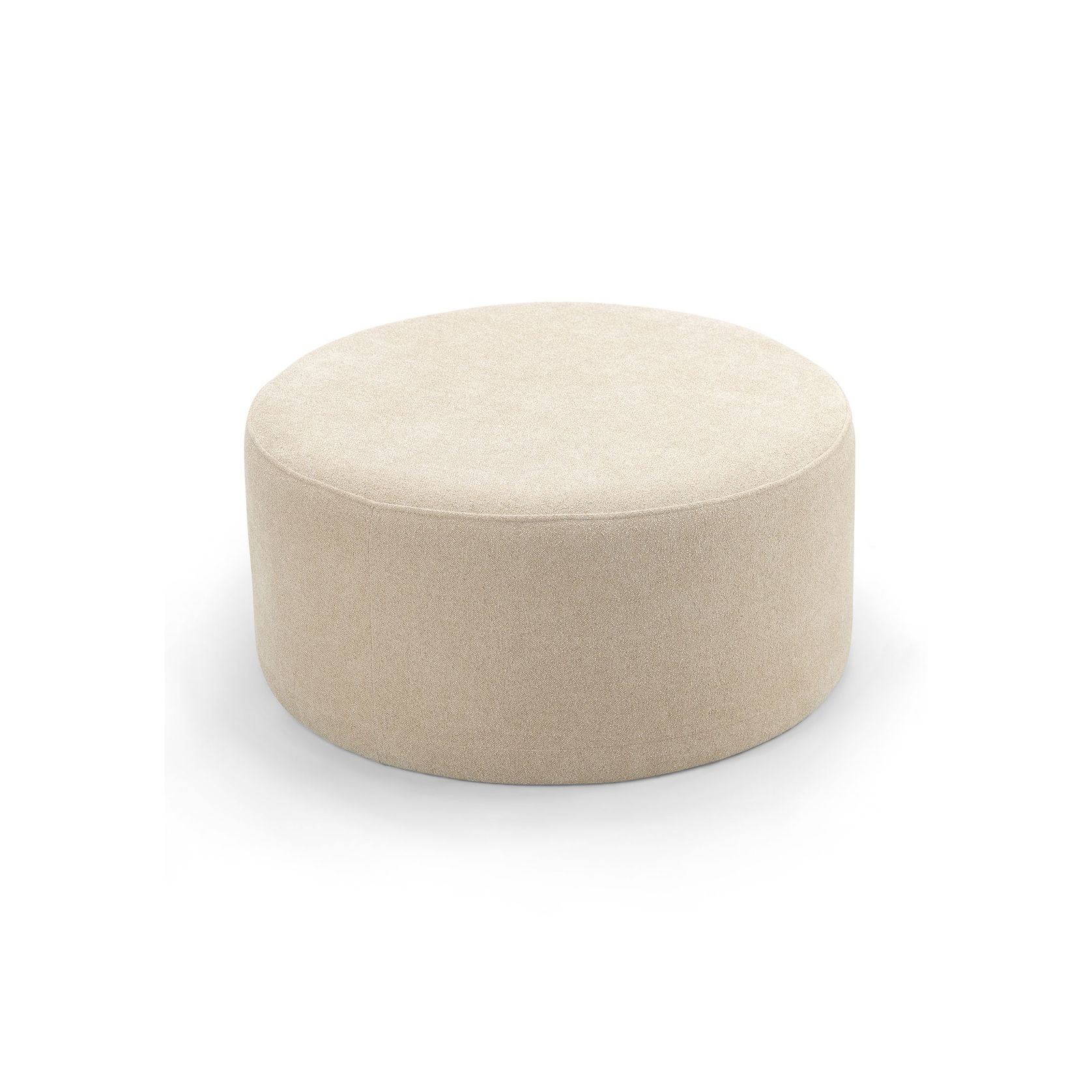 Halle Medium Round Ottoman Pouf | Sand Beige gallery detail image