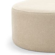 Halle Medium Round Ottoman Pouf | Sand Beige gallery detail image