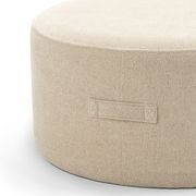 Halle Medium Round Ottoman Pouf | Sand Beige gallery detail image
