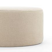 Halle Medium Round Ottoman Pouf | Sand Beige gallery detail image