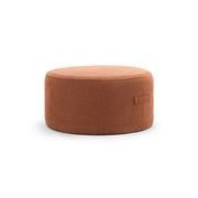 Halle Medium Round Ottoman Pouf | Rust Orange gallery detail image