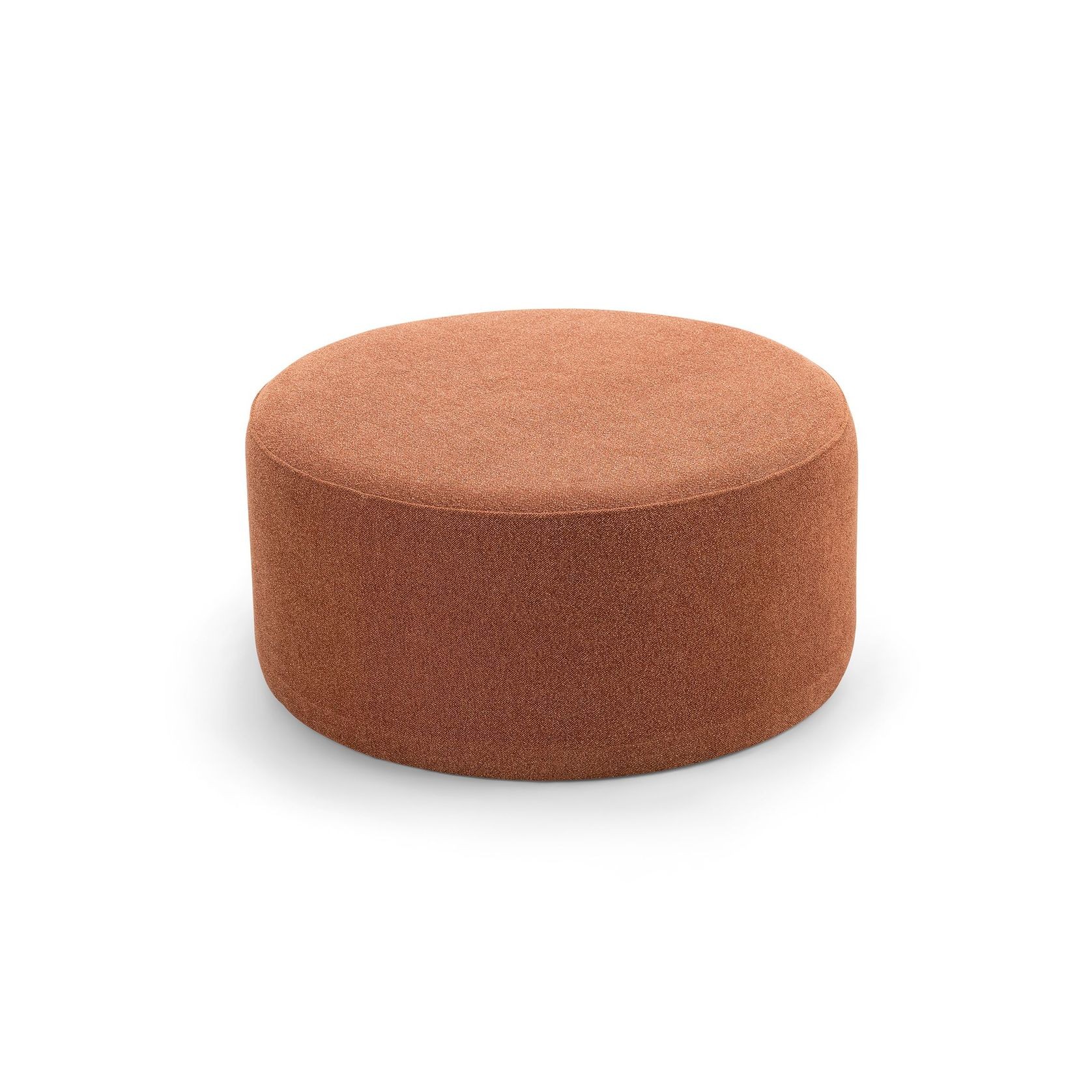 Halle Medium Round Ottoman Pouf | Rust Orange gallery detail image