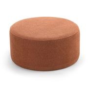 Halle Medium Round Ottoman Pouf | Rust Orange gallery detail image