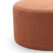 Halle Medium Round Ottoman Pouf | Rust Orange gallery detail image