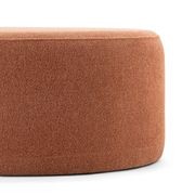 Halle Medium Round Ottoman Pouf | Rust Orange gallery detail image